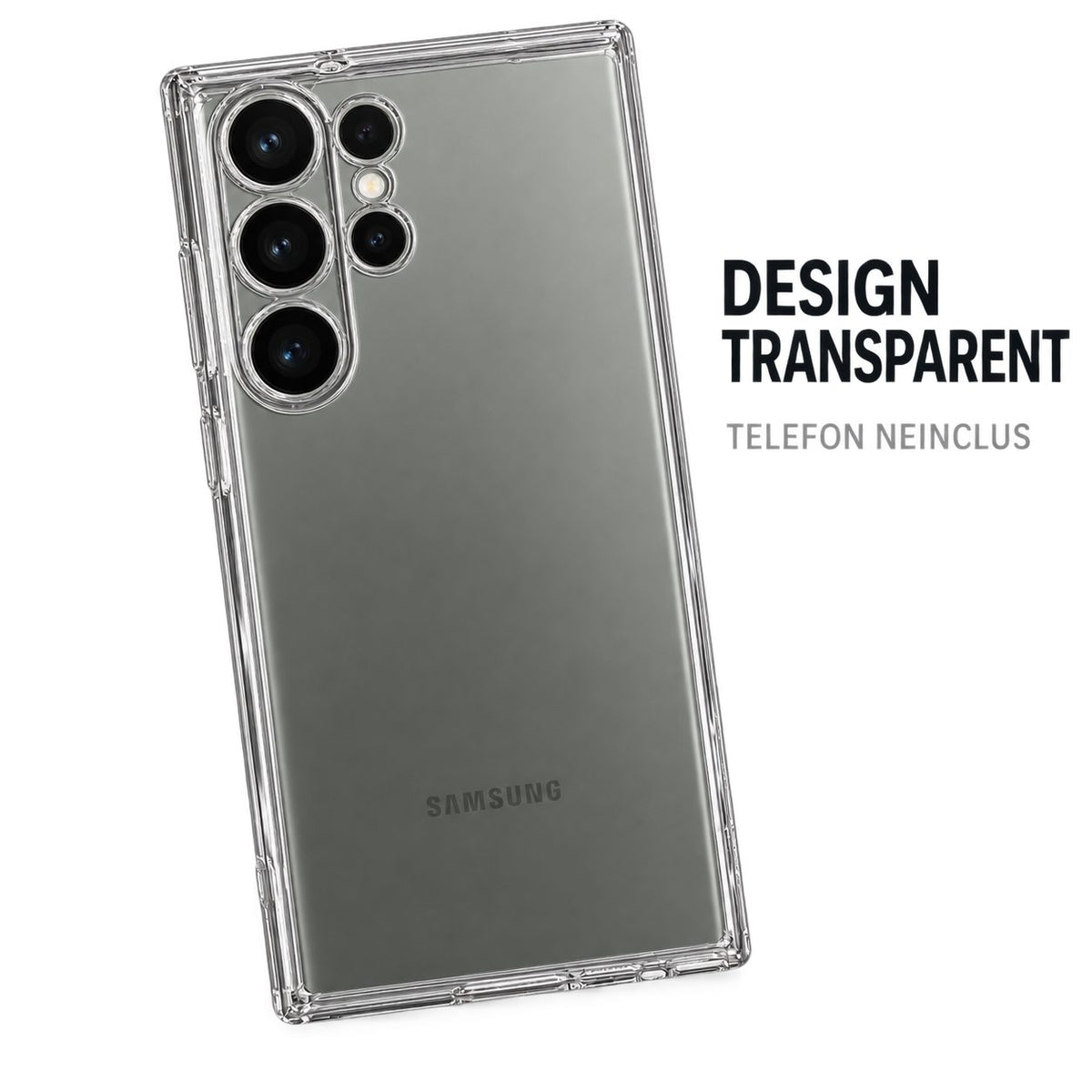 Husă Samsung Galaxy S23 Ultra, transparentă, din PC și TPU, transparent