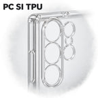 Husă Samsung Galaxy S23 Ultra, transparentă, din PC și TPU, transparent