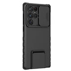 Husă Samsung Galaxy S24 FE, ultra-rezistentă cu suport, negru