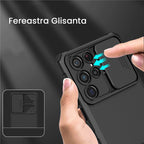 Husă Samsung Galaxy S24 FE, ultra-rezistentă cu suport, negru