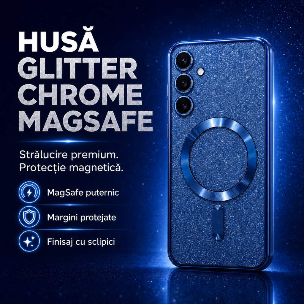 Husă Samsung Galaxy S24, magnetică MagSafe, albastru marin