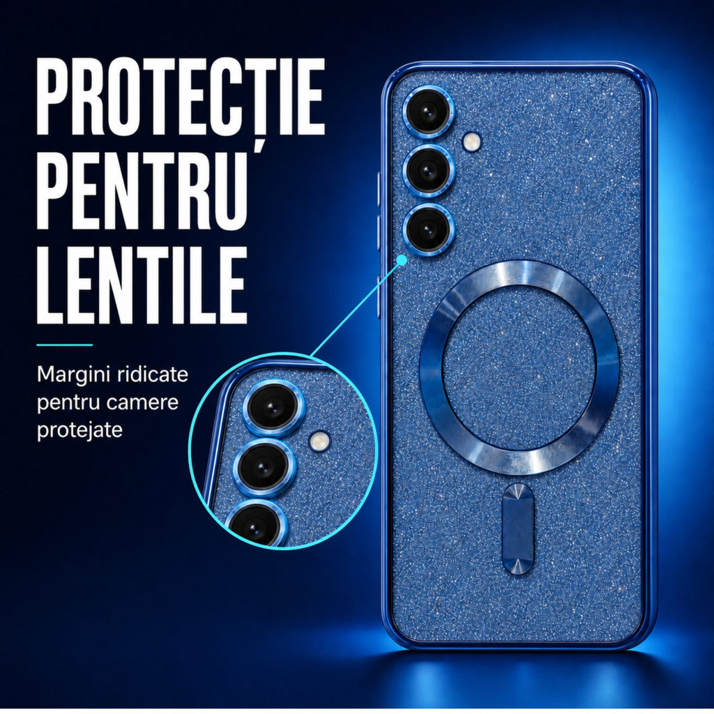Husă Samsung Galaxy S24, magnetică MagSafe, albastru marin