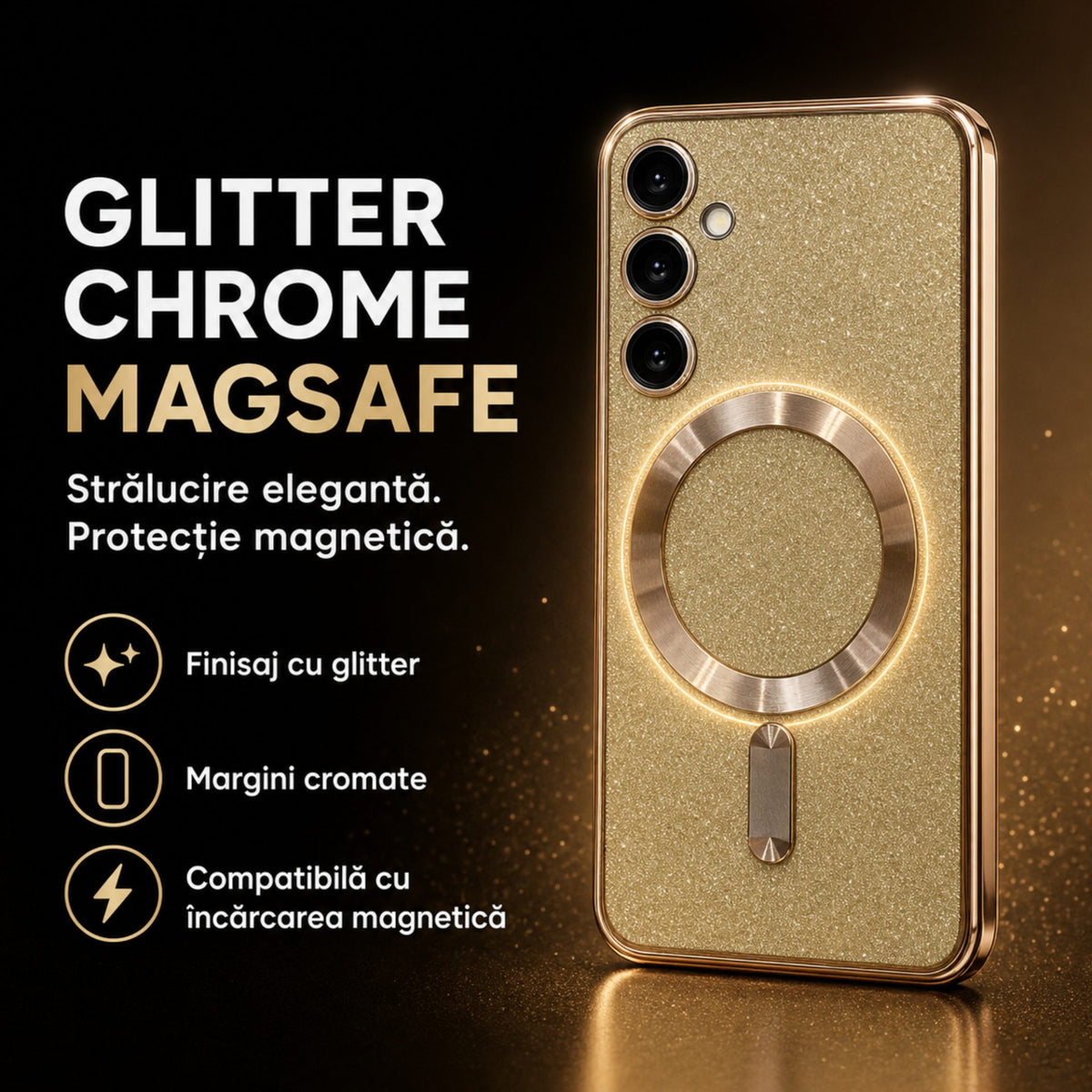 Husă Samsung Galaxy S24 Plus, magnetică MagSafe, auriu