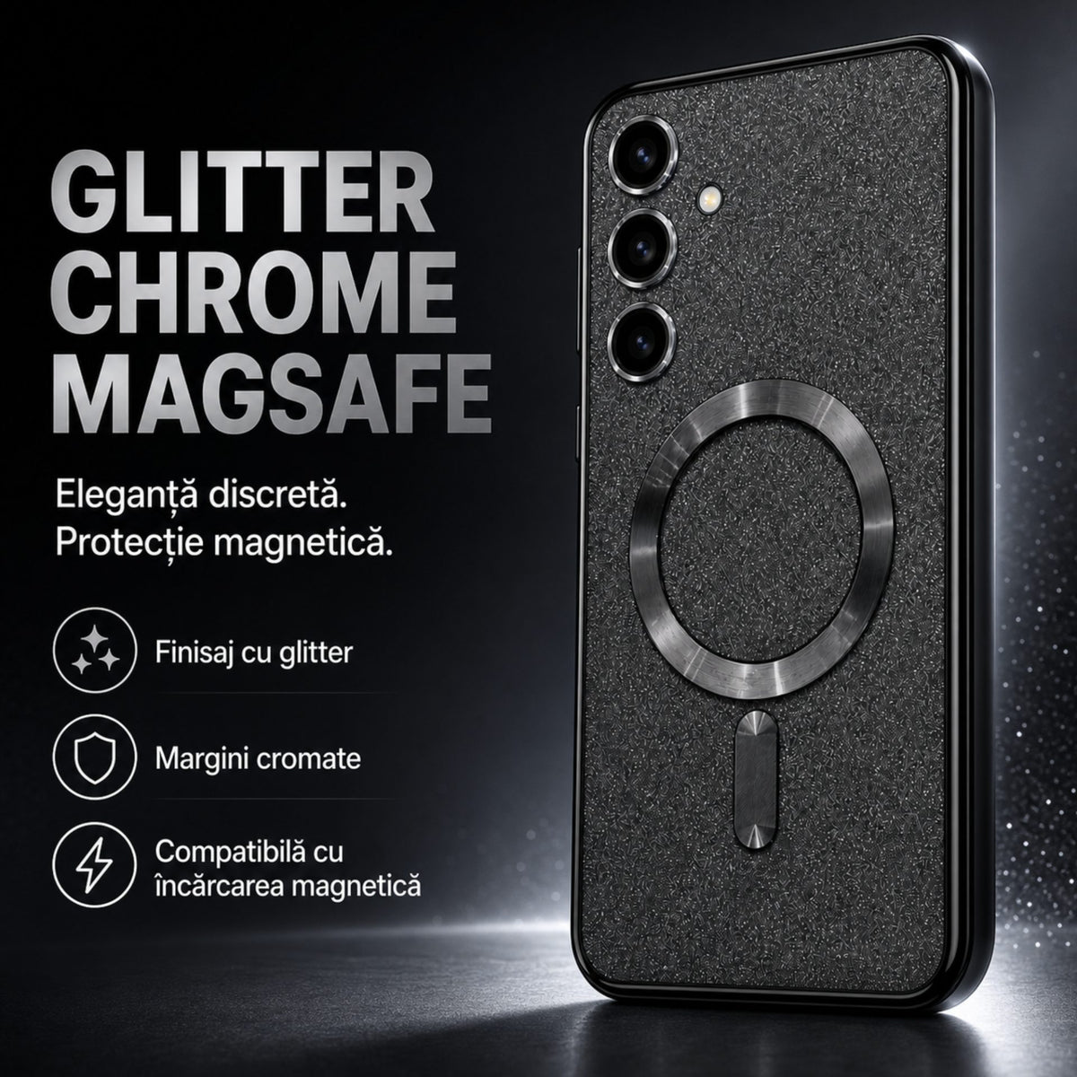 Husă Samsung Galaxy S24 Plus, magnetică MagSafe, negru