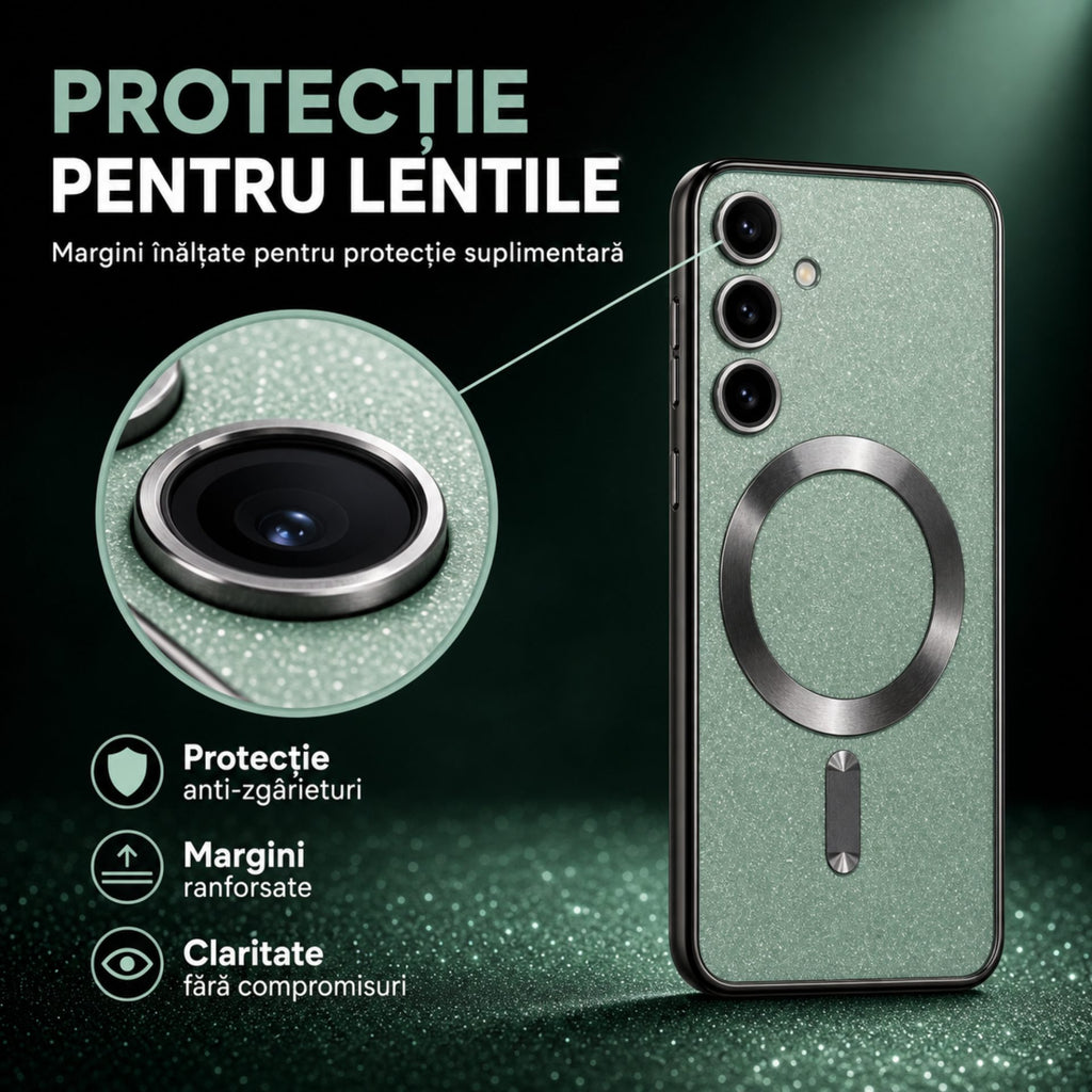 Husă Samsung Galaxy S24 Plus, magnetică MagSafe, verde