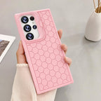 Husă Samsung Galaxy S24 Ultra, antișoc, cu model 3D și inel la cameră, roz