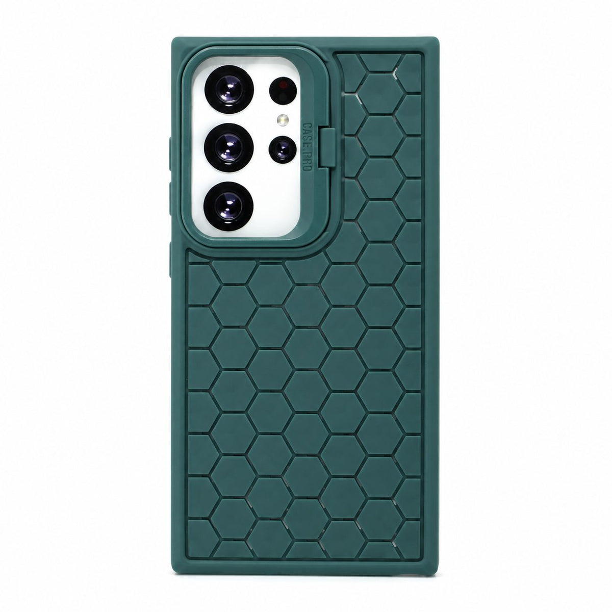 Husă Samsung Galaxy S24 Ultra, antișoc, cu model 3D și inel la cameră, verde