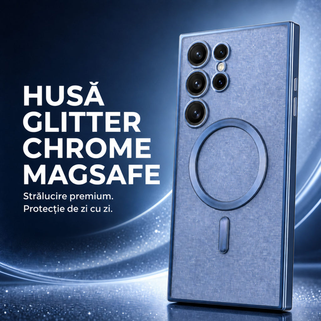 Husă Samsung Galaxy S24 Ultra, magnetică MagSafe, albastru marin