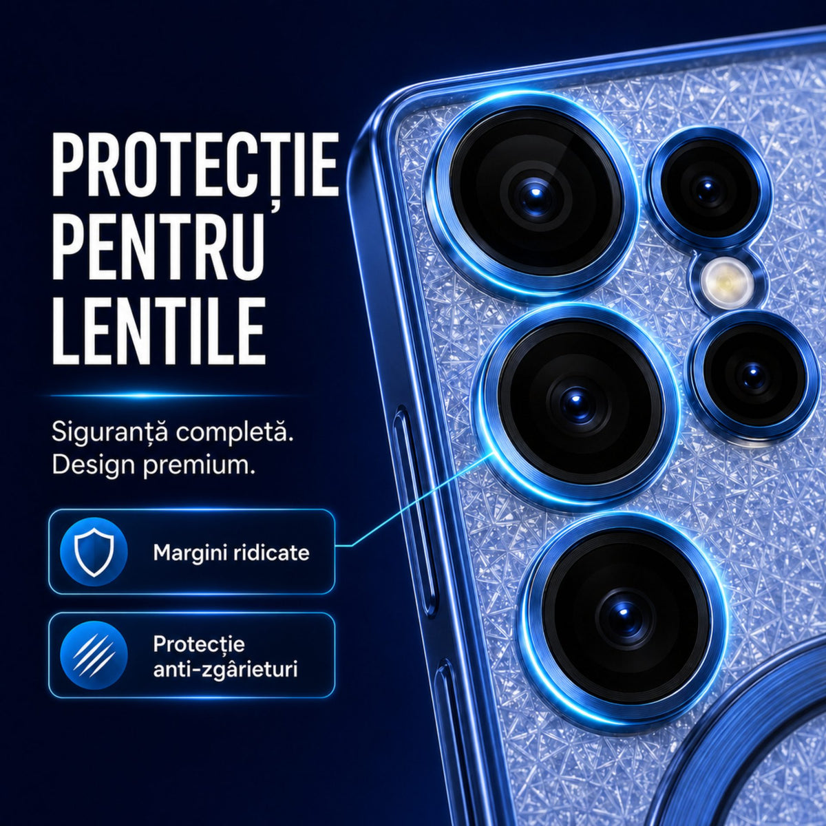 Husă Samsung Galaxy S24 Ultra, magnetică MagSafe, albastru marin