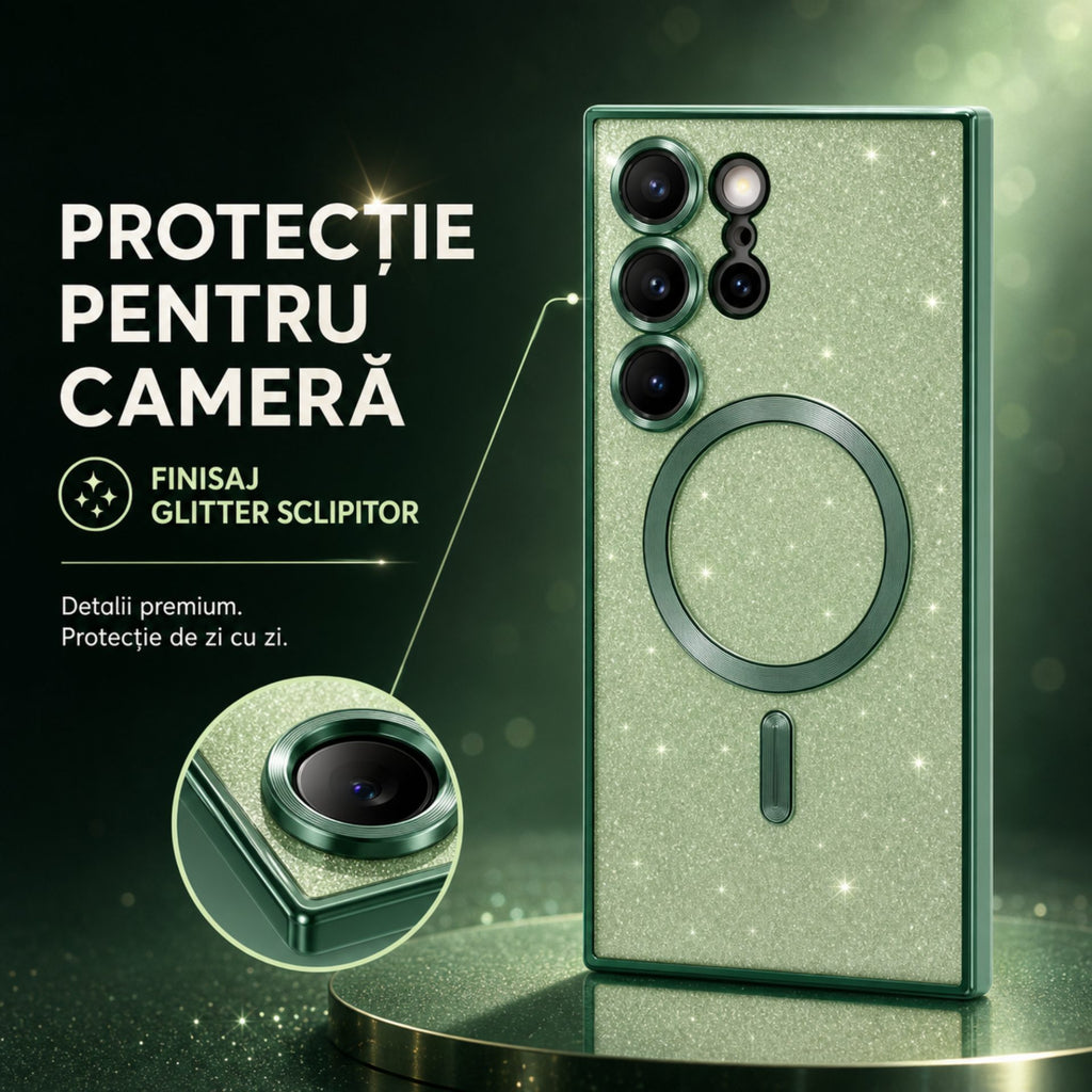 Husă Samsung Galaxy S24 Ultra, magnetică MagSafe, verde