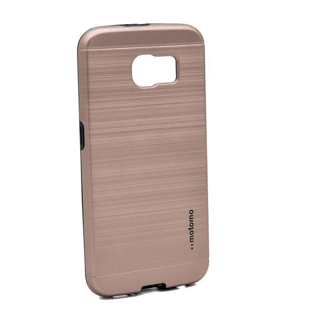 Husă Samsung Galaxy S6, cu aspect metalic, roz