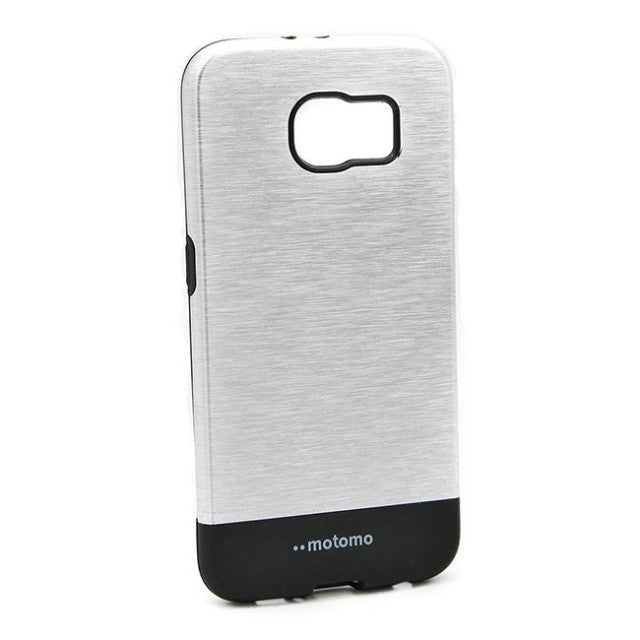 Husă Samsung Galaxy S6 Edge, cu aspect metalic, argintiu