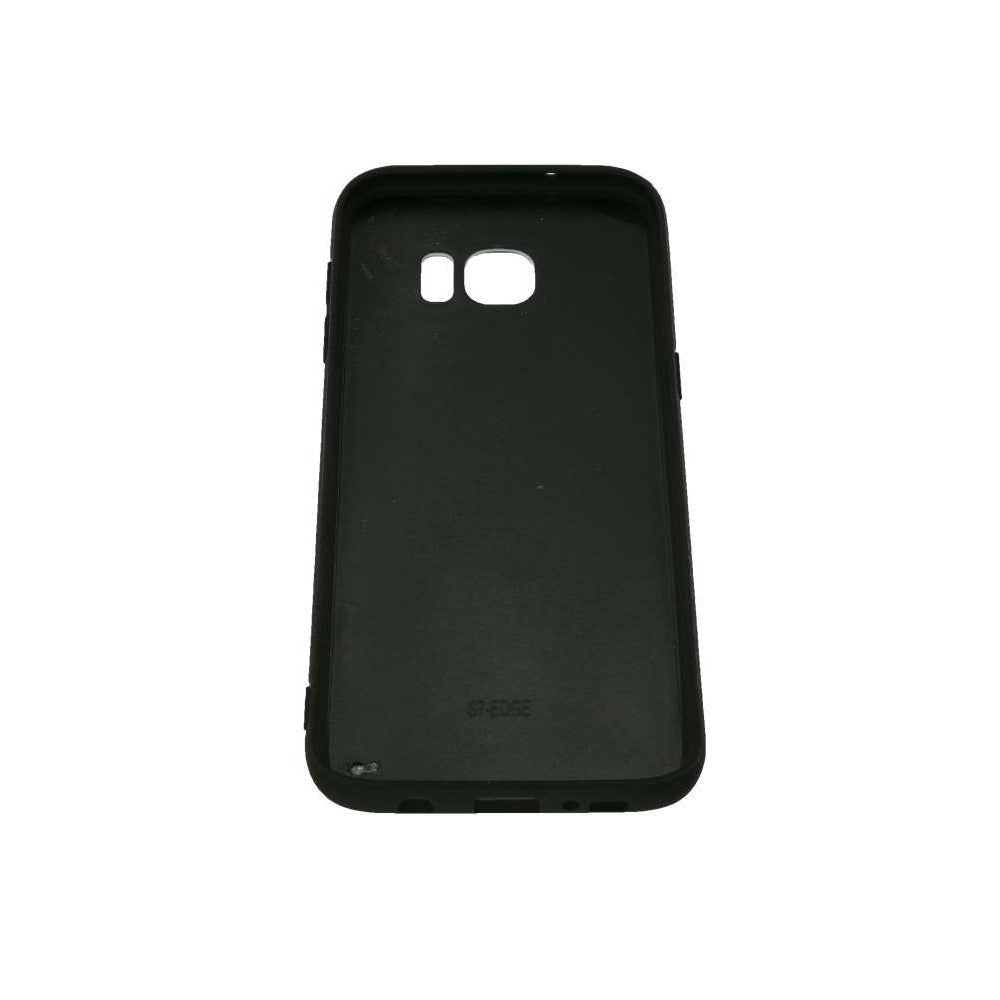 Husă Samsung Galaxy S7 Edge, cu spate din sticlă în degrade, albastru