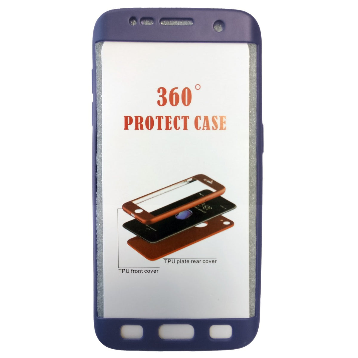 Husă Samsung Galaxy S7 Edge, silicon 360°, albastru
