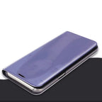 Husă Samsung Galaxy S7 Edge, tip carte cu oglindă, albastru