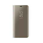 Husă Samsung Galaxy S7, tip carte cu oglindă, auriu