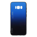 Husă Samsung Galaxy S8, cu spate din sticlă în degrade, albastru