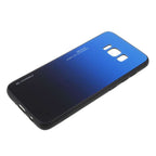 Husă Samsung Galaxy S8, cu spate din sticlă în degrade, albastru