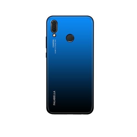 Husă Samsung Galaxy S8, cu spate din sticlă în degrade, albastru