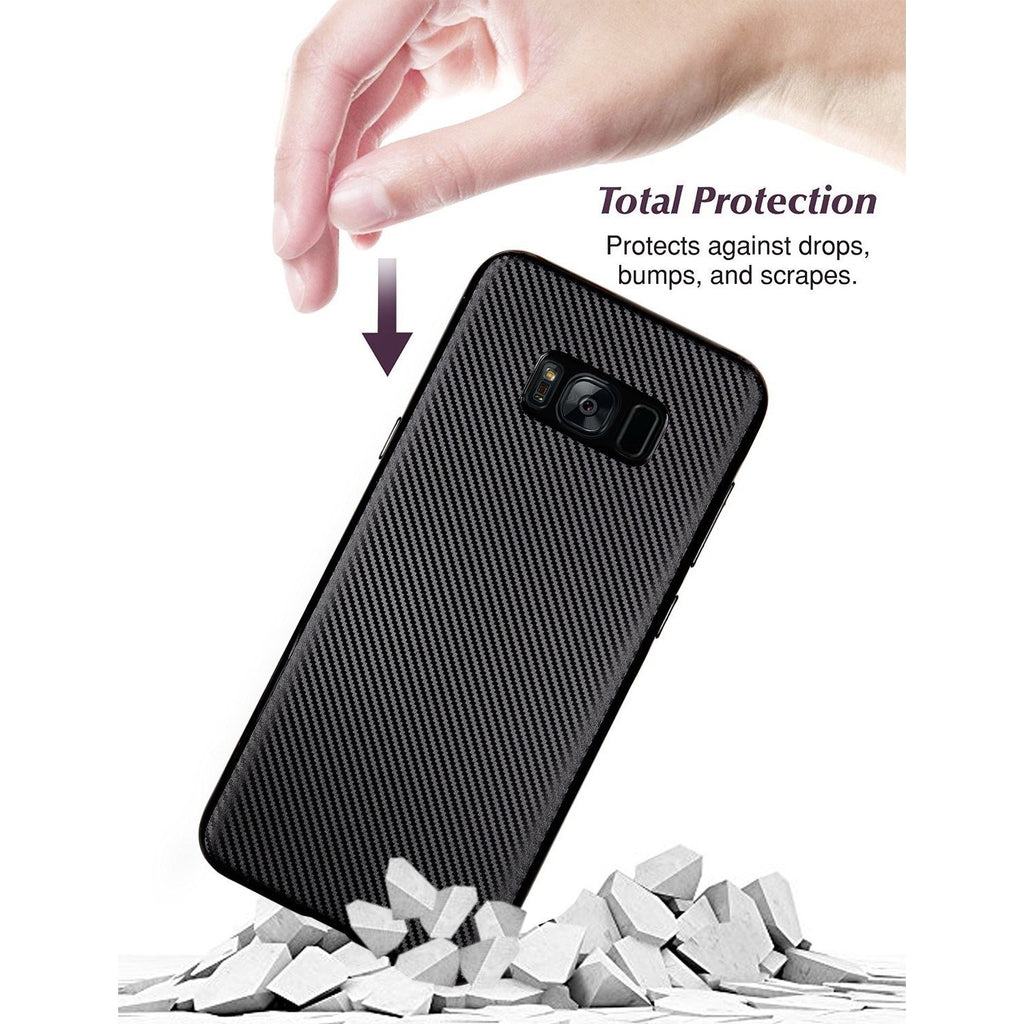 Husă Samsung Galaxy S8, model carbon, negru