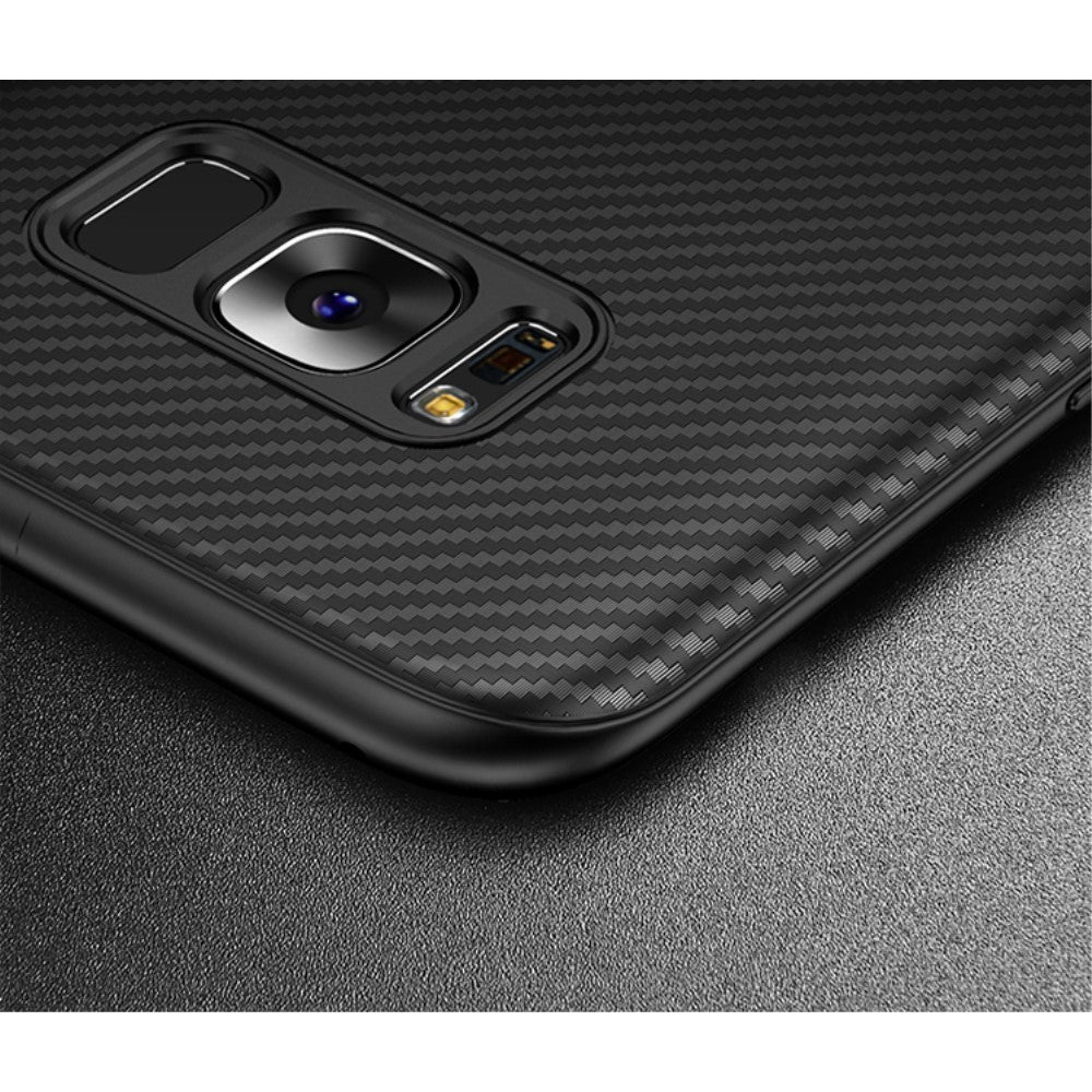 Husă Samsung Galaxy S8, model carbon, subțire, negru