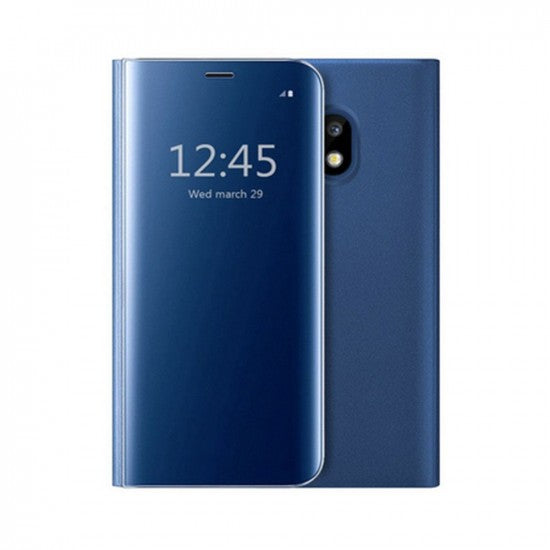 Husă Samsung Galaxy S8 Plus, tip carte cu oglindă, albastru