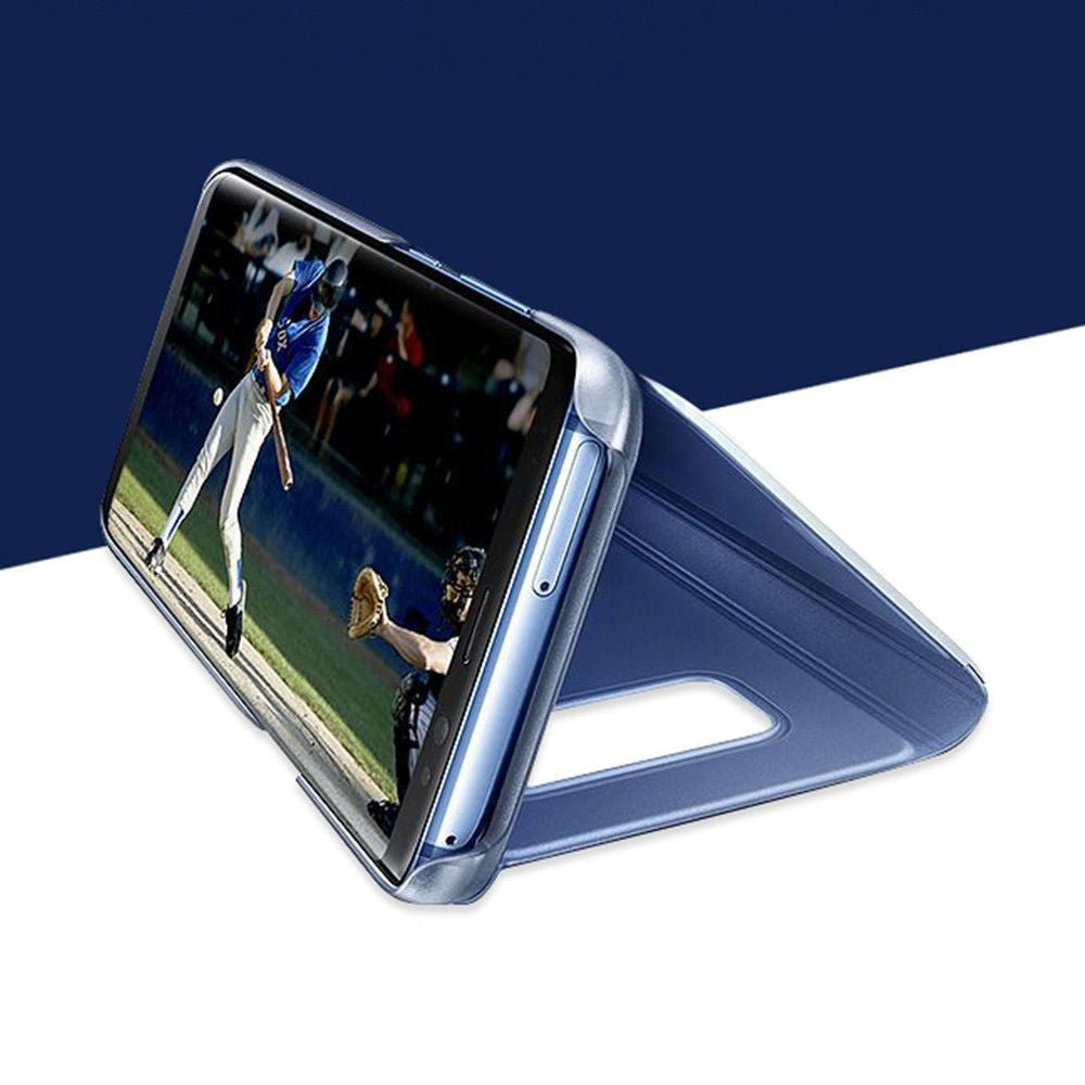 Husă Samsung Galaxy S8 Plus, tip carte cu oglindă, albastru