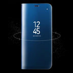Husă Samsung Galaxy S8 Plus, tip carte cu oglindă, albastru