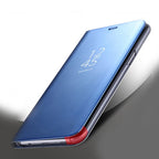 Husă Samsung Galaxy S8 Plus, tip carte cu oglindă, albastru
