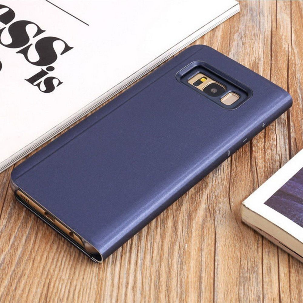 Husă Samsung Galaxy S8, tip carte cu oglindă, albastru