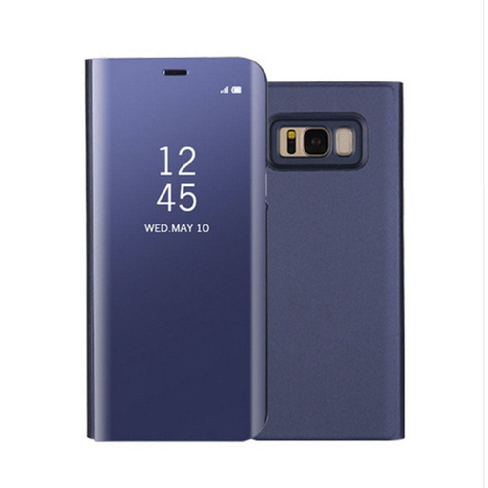 Husă Samsung Galaxy S8, tip carte cu oglindă, albastru
