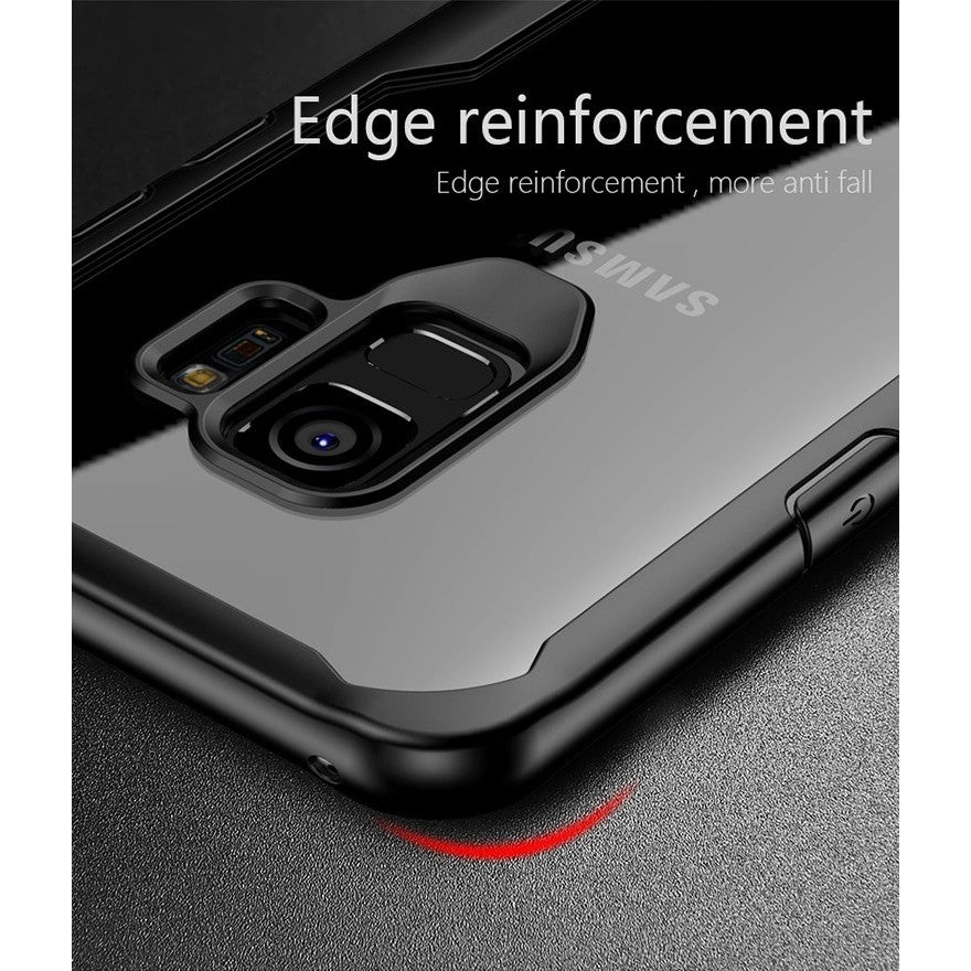 Husă Samsung Galaxy S9, antișoc, transparentă, cu margini întărite, negru
