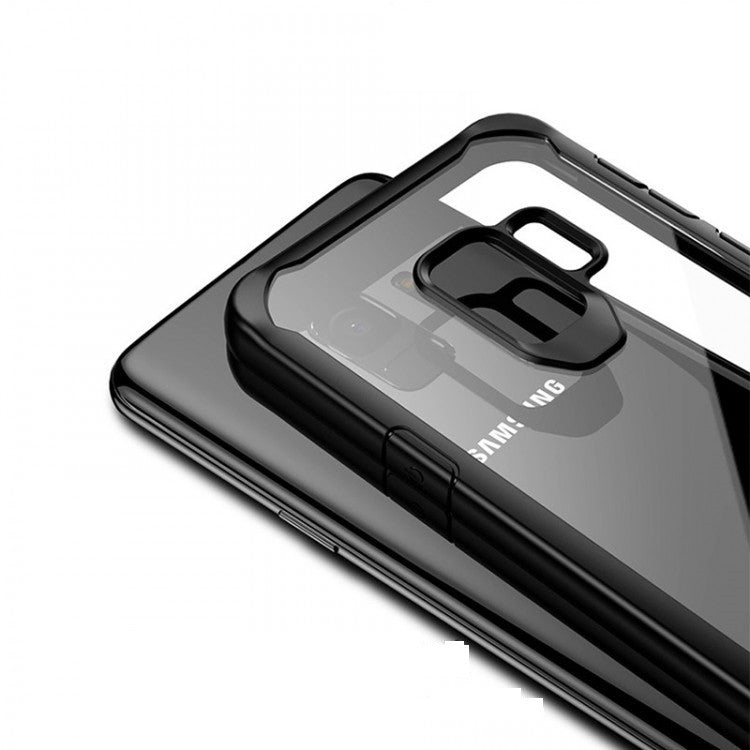 Husă Samsung Galaxy S9, antișoc, transparentă, cu margini întărite, negru