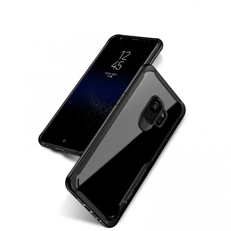 Husă Samsung Galaxy S9, antișoc, transparentă, cu margini întărite, negru