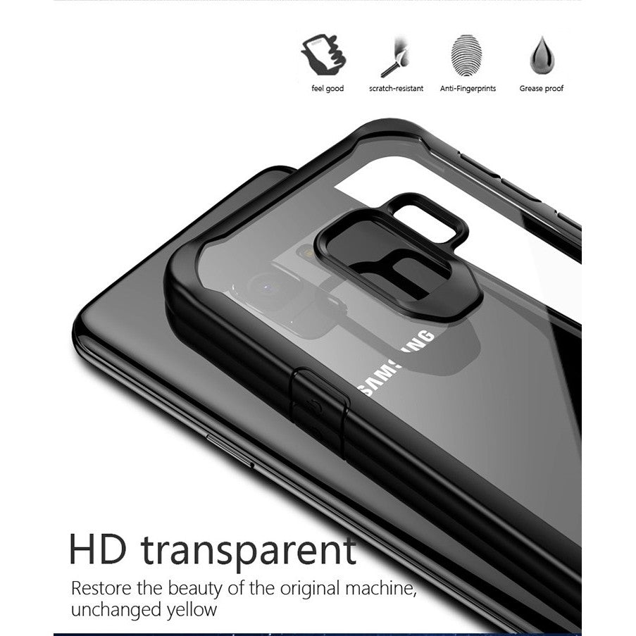 Husă Samsung Galaxy S9, antișoc, transparentă, cu margini întărite, negru