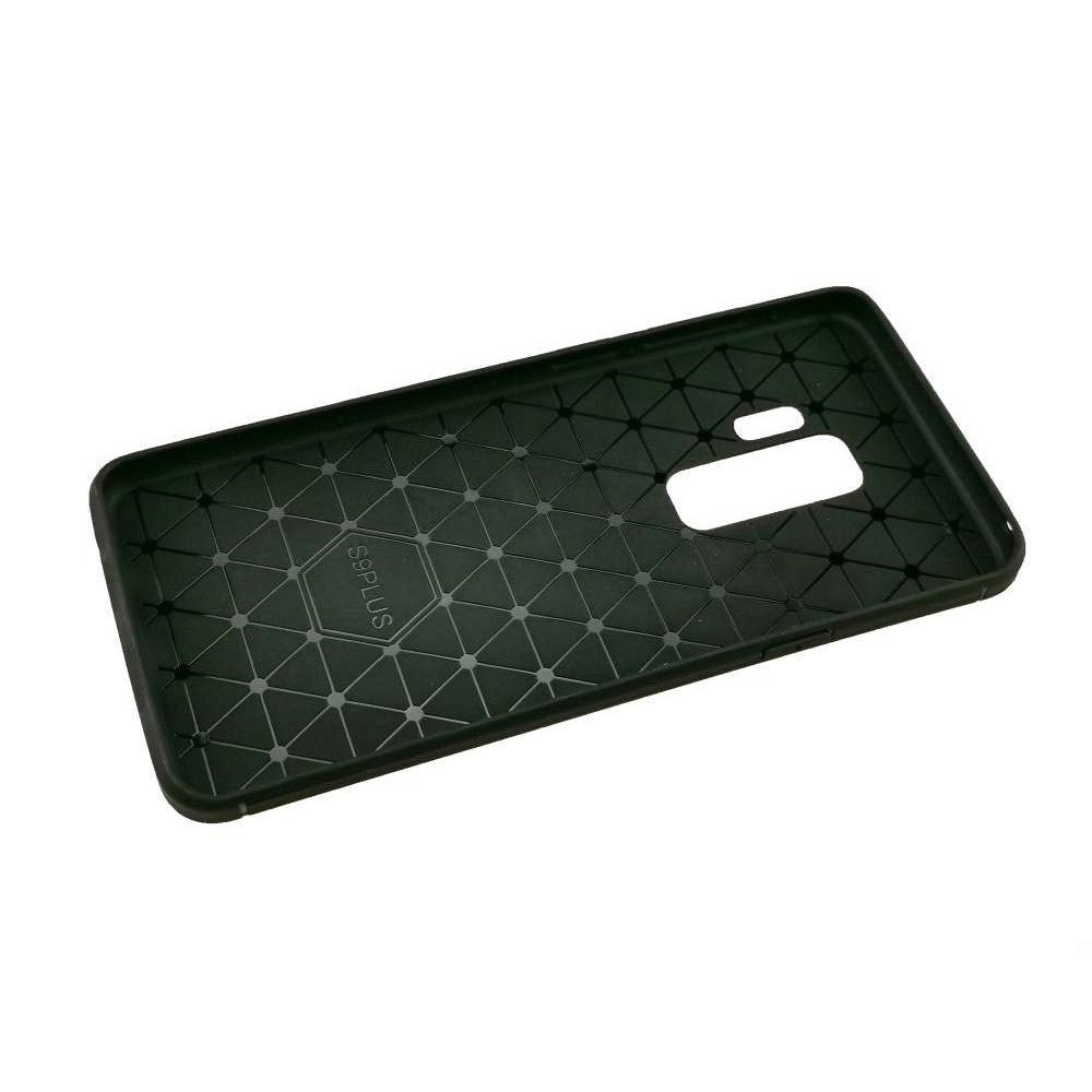 Husă Samsung Galaxy S9 Plus, antișoc, cu model carbon periat, negru