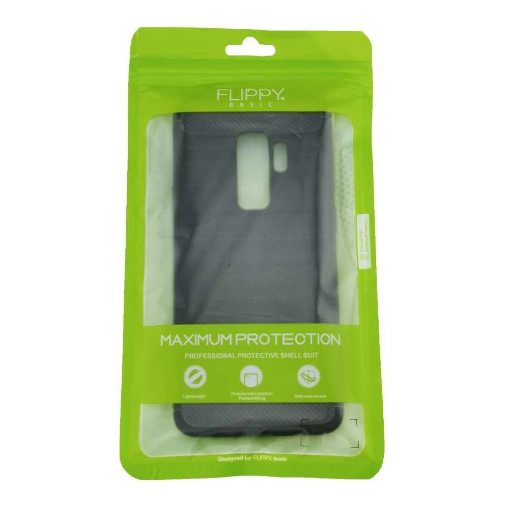 Husă Samsung Galaxy S9 Plus, antișoc, cu model carbon periat, negru