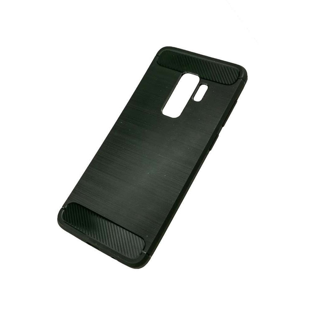 Husă Samsung Galaxy S9 Plus, antișoc, cu model carbon periat, negru