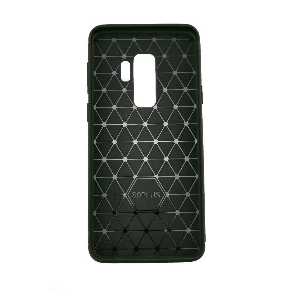 Husă Samsung Galaxy S9 Plus, antișoc, cu model carbon periat, negru