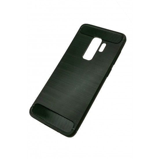 Husă Samsung Galaxy S9 Plus, antișoc, cu model carbon periat, negru