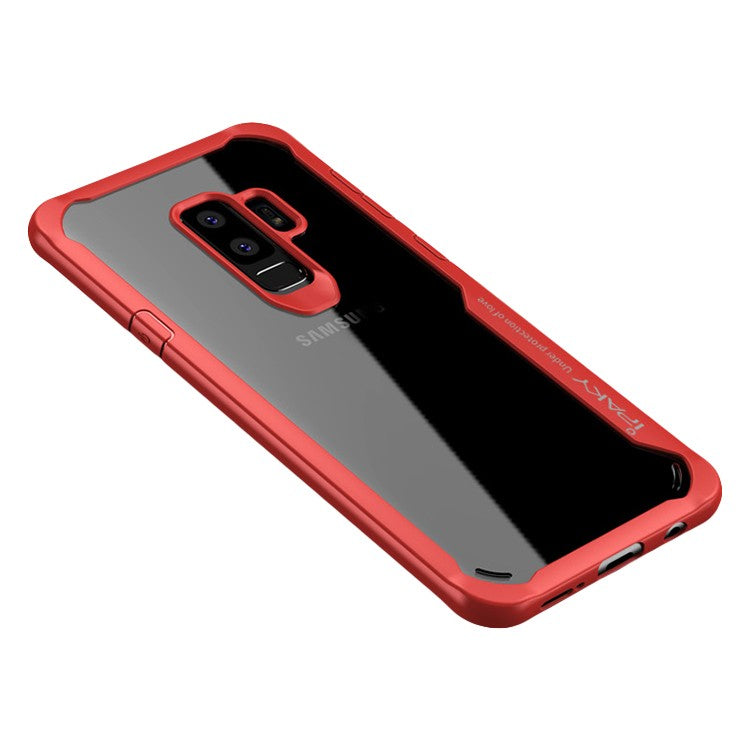 Husă Samsung Galaxy S9 Plus, antișoc, transparentă, cu margini întărite, roșu