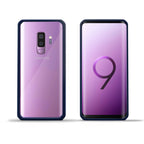 Husă Samsung Galaxy S9 Plus, spate rigid, din acril, cu ramă antișoc, albastru