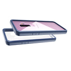Husă Samsung Galaxy S9 Plus, spate rigid, din acril, cu ramă antișoc, albastru