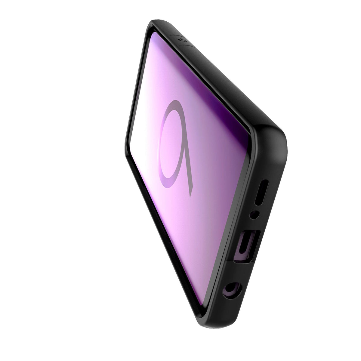 Husă Samsung Galaxy S9 Plus, spate rigid, din acril, cu ramă antișoc, negru