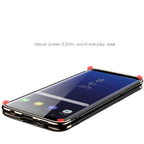 Husă Samsung Galaxy S9 Plus, spate rigid, din trei piese, cu margini cromate, negru