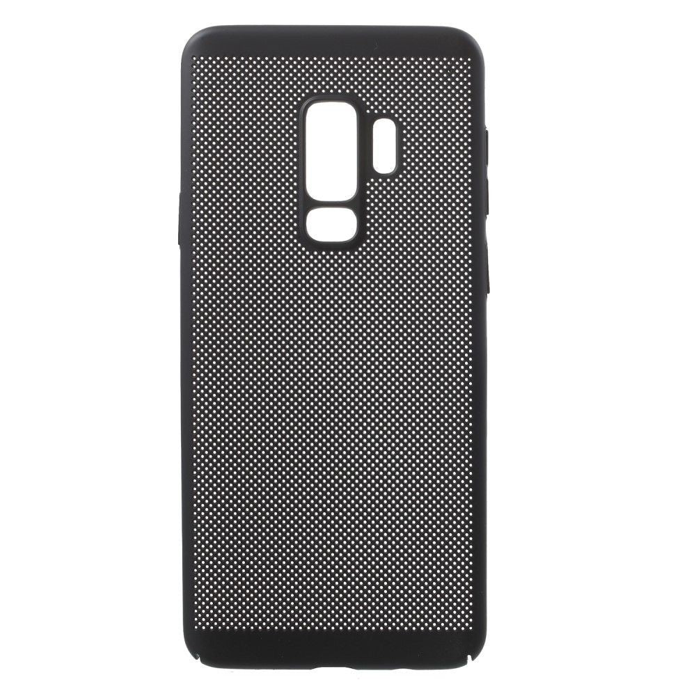 Husă Samsung Galaxy S9 Plus, spate rigid, ultra-subțire, perforată, negru