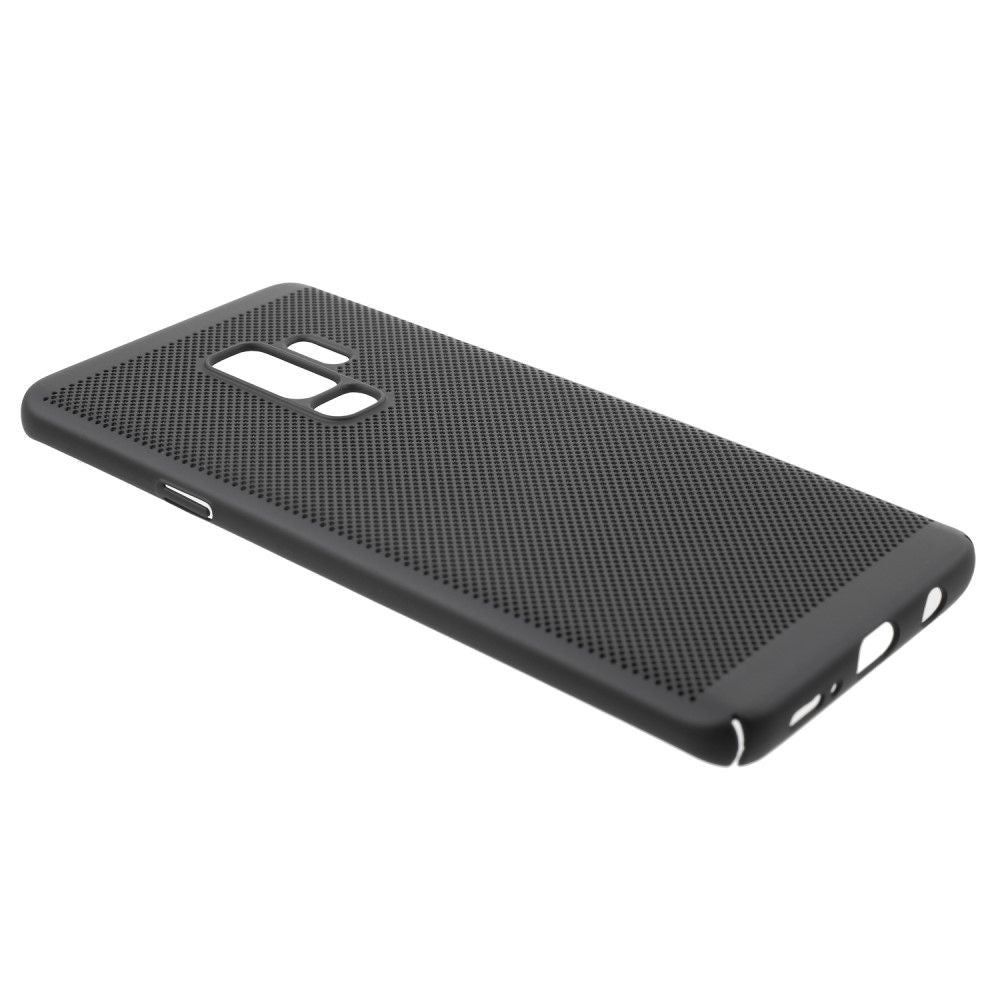 Husă Samsung Galaxy S9 Plus, spate rigid, ultra-subțire, perforată, negru