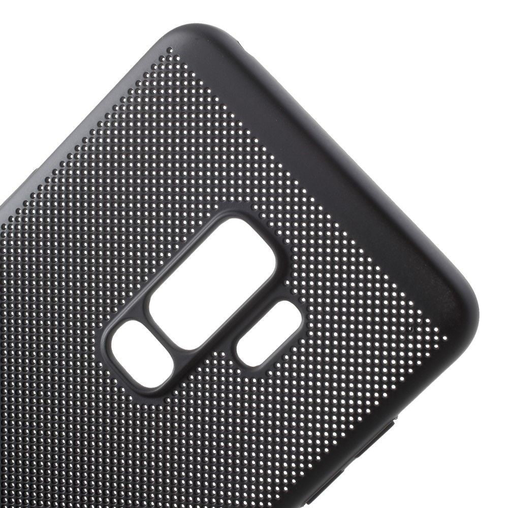 Husă Samsung Galaxy S9 Plus, spate rigid, ultra-subțire, perforată, negru