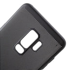 Husă Samsung Galaxy S9 Plus, spate rigid, ultra-subțire, perforată, negru