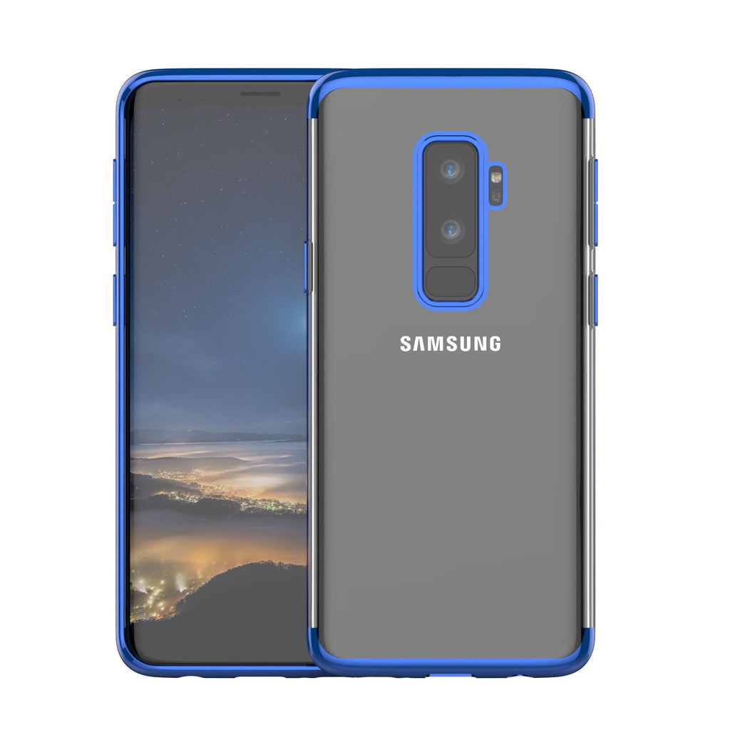 Husă Samsung Galaxy S9 Plus, transparentă, albastru